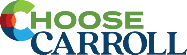 A logo that says choose carroll it 's all here