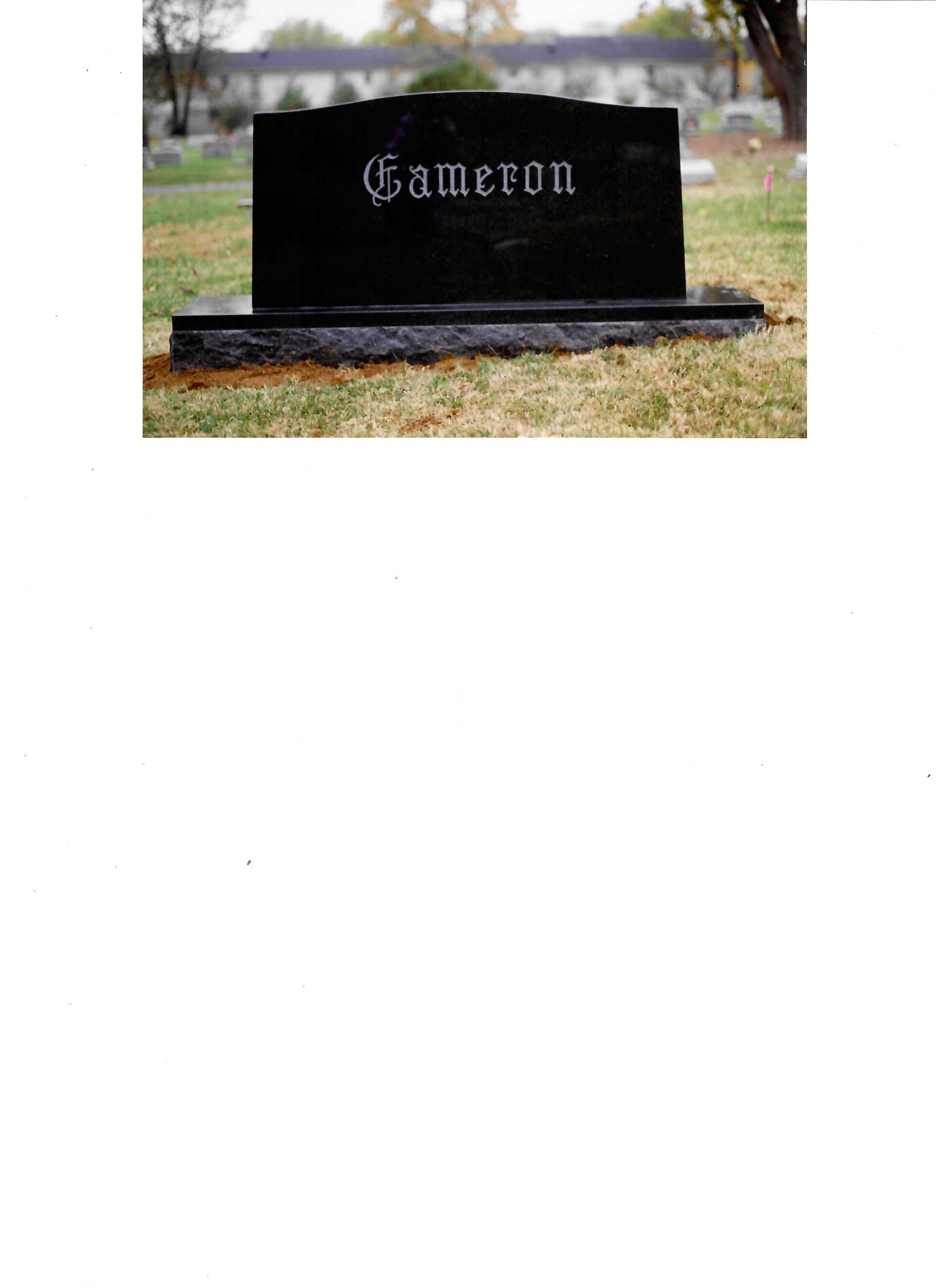 Cameron Grave — Clarksville, TN — Clarksville Memorial Company