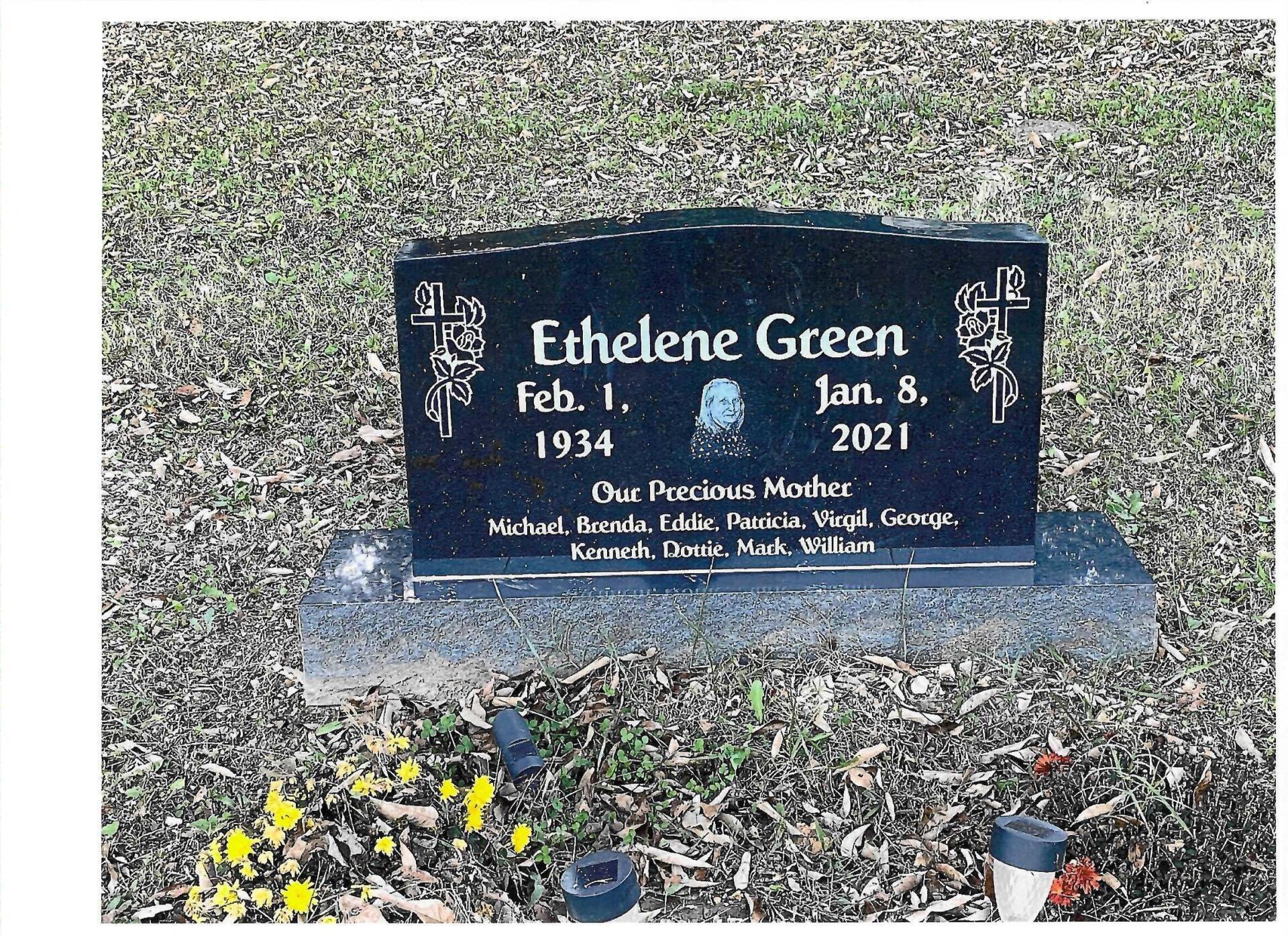 Ethelene Green Grave — Clarksville, TN — Clarksville Memorial Company