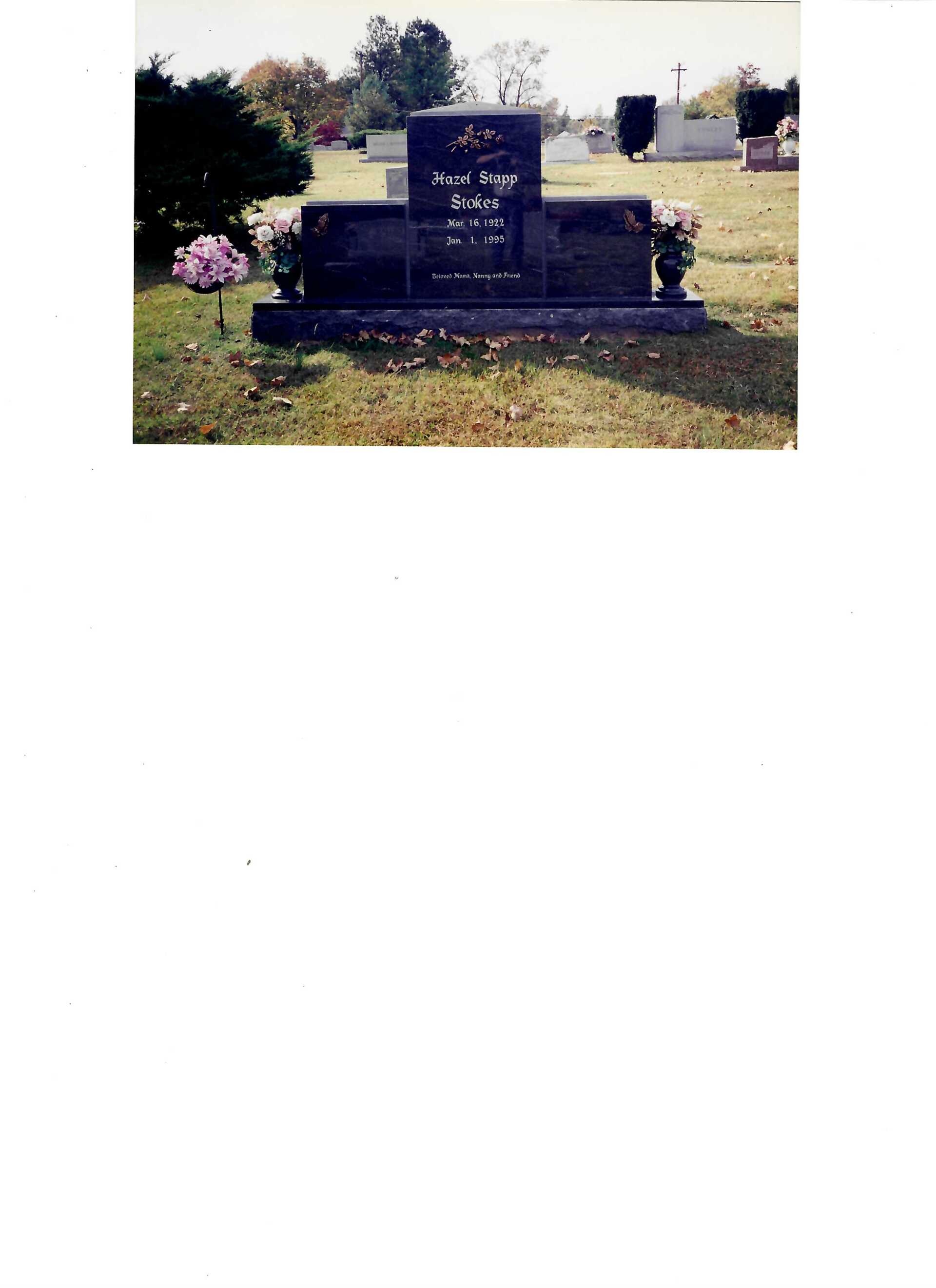 Wing Style Sample Grave — Clarksville, TN — Clarksville Memorial Company