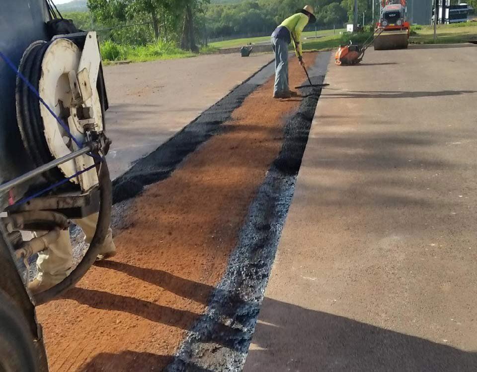 Asphalt Repair To Trench — Bitumen Services in Darwin, NT