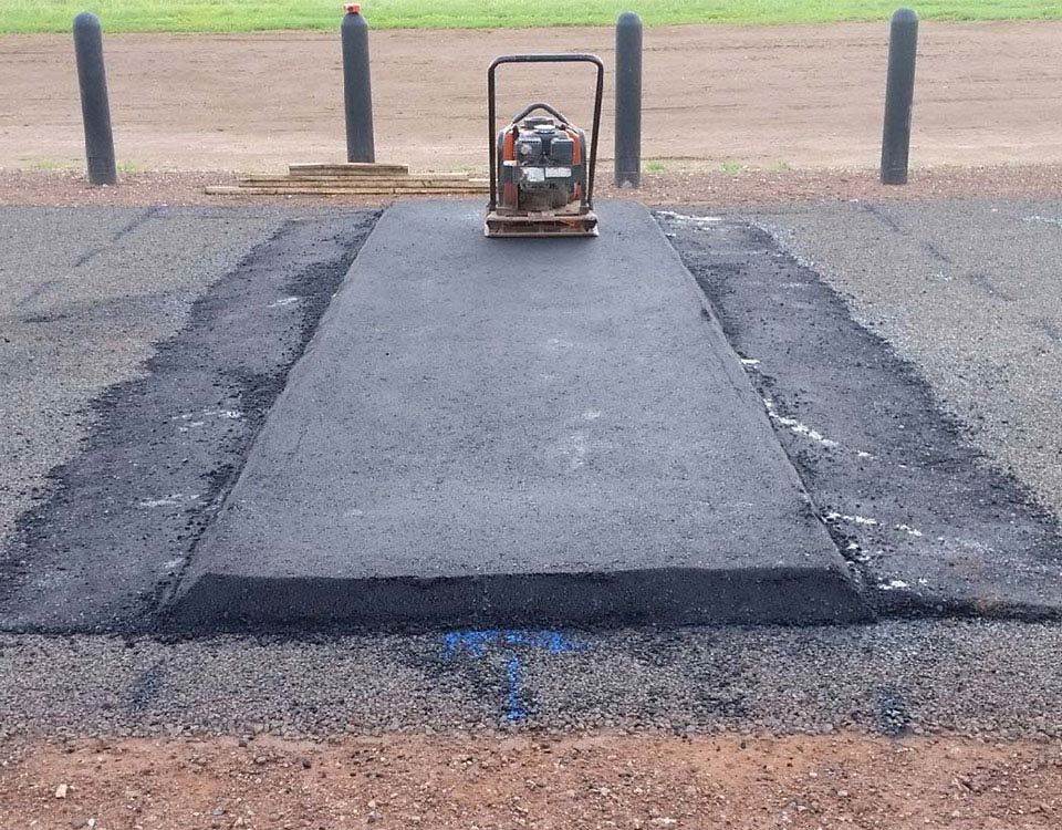 Constructing A Speed Hump with Bitumen — Bitumen Services in Darwin, NT