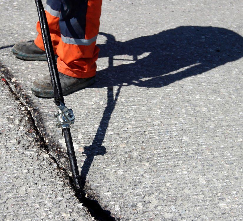 Sealing Joint Crack In Asphalt — Bitumen Services in Darwin, NT