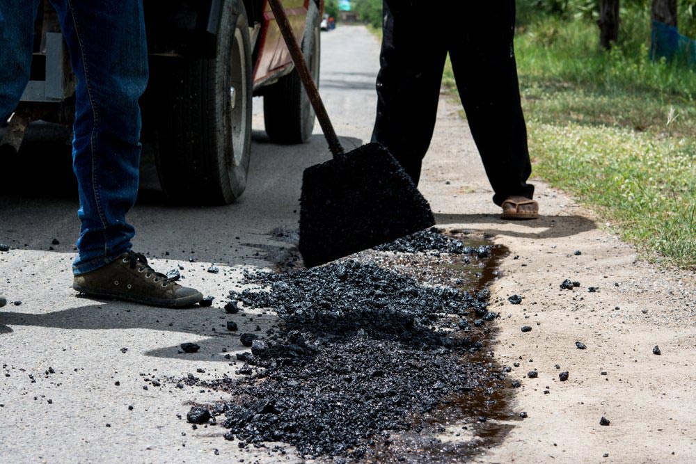 Small Repair Service of Damaged Roads — Bitumen Services in Darwin, NT