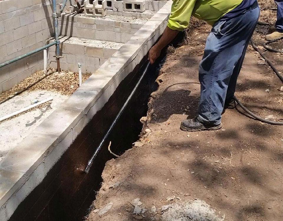 Waterproofing Of Retaining Walls — Bitumen Services in Darwin, NT