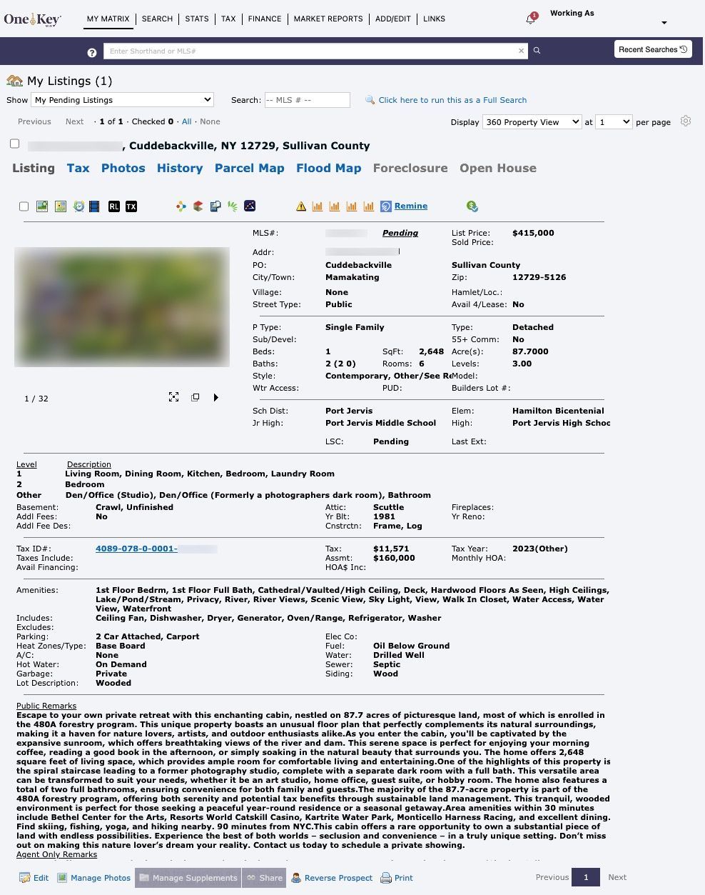 Matrix™ Listing Detail