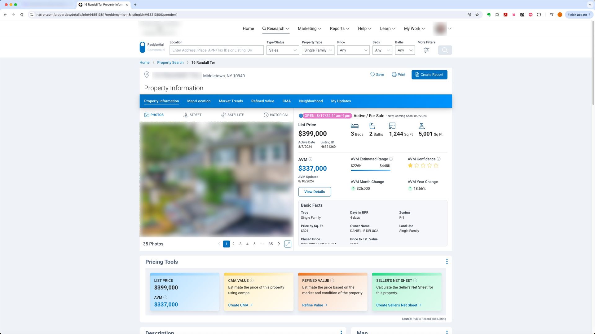 RPR® Property Detail with RVM®