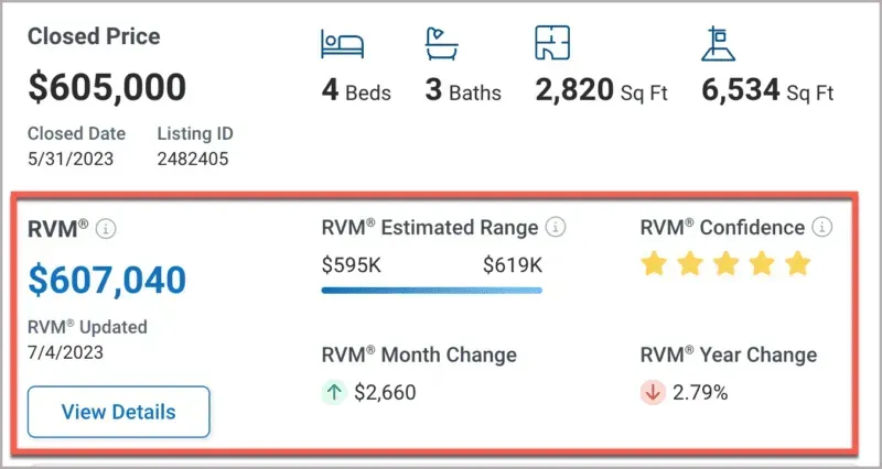 RPR Realtor Valuation Model®