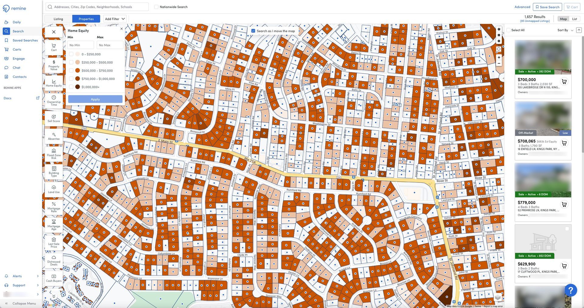 Remine Pro Home Equity Map