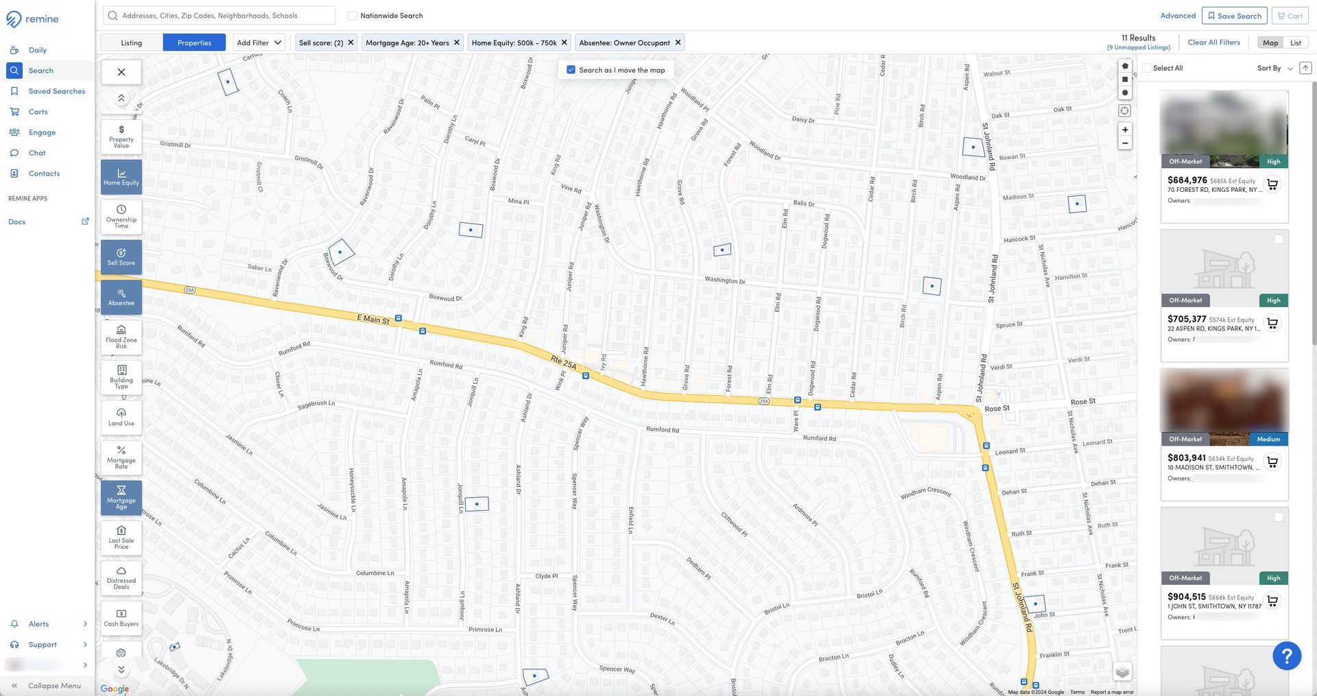 Remine Pro Prospects Map