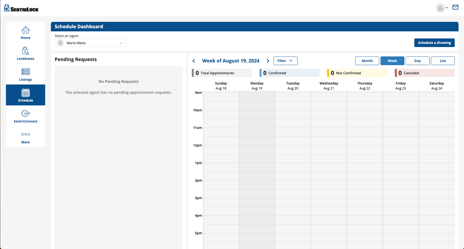 SentriLock® Open Home Schedule
