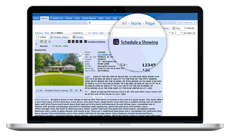 ShowingTime Scheduling on a Listing