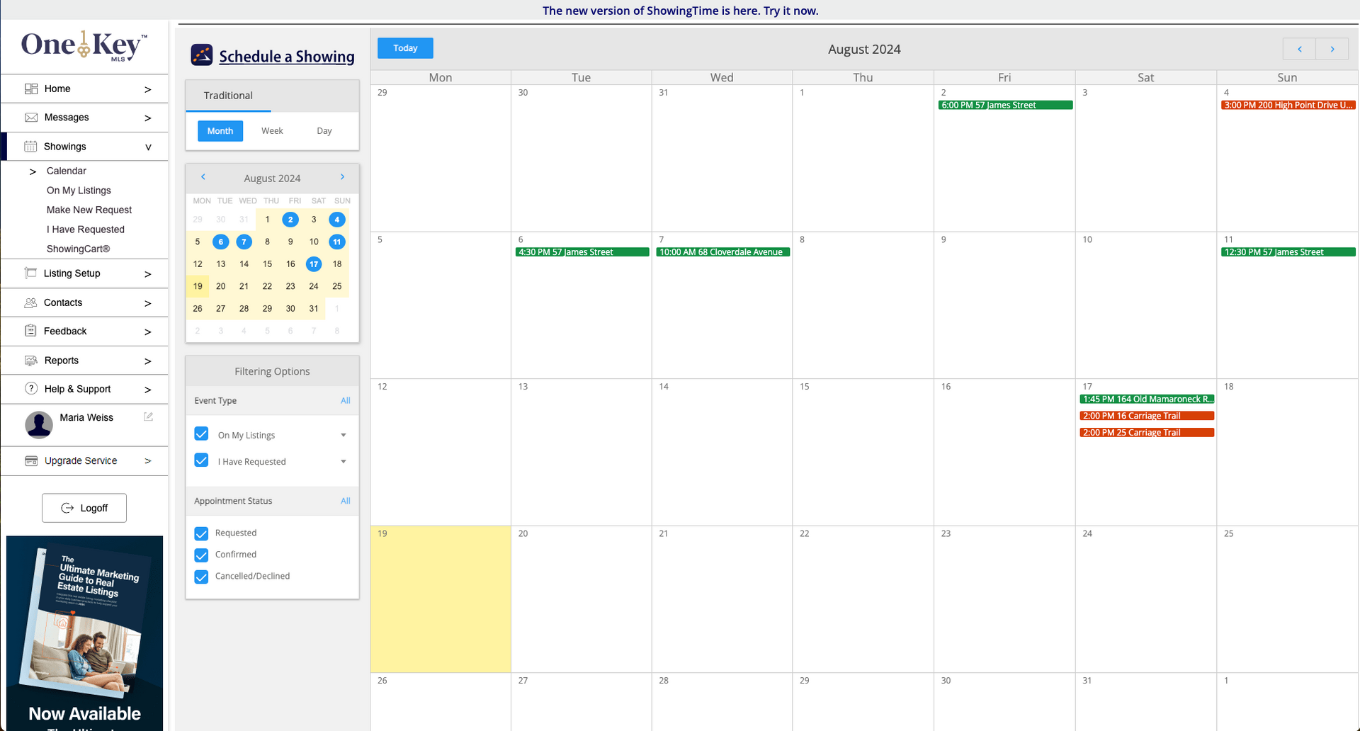 ShowingTime for MLS Calendar