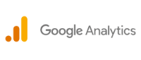 O logotipo do Google Analytics está em um fundo branco.