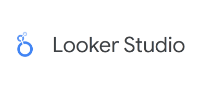 Um logotipo do looker studio é mostrado em um fundo branco.
