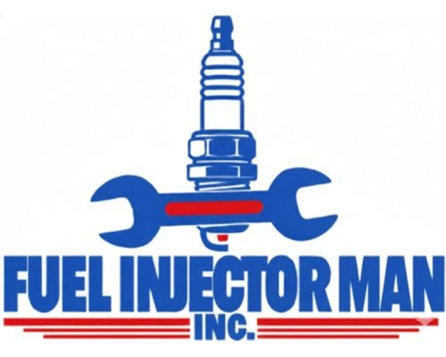 Logo: Blue spark plug, wrench, and text 