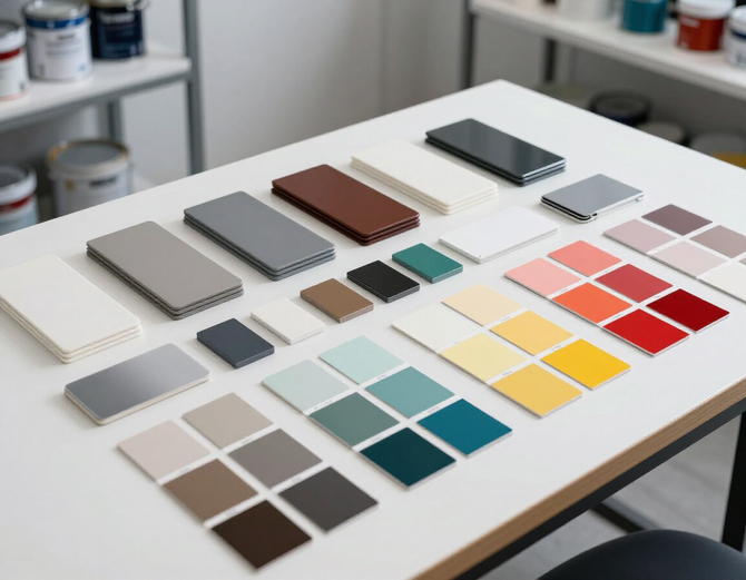 Muestras de pintura arquitectónica e industrial