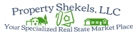 Property Shekels, LLC logo with house icons and text 