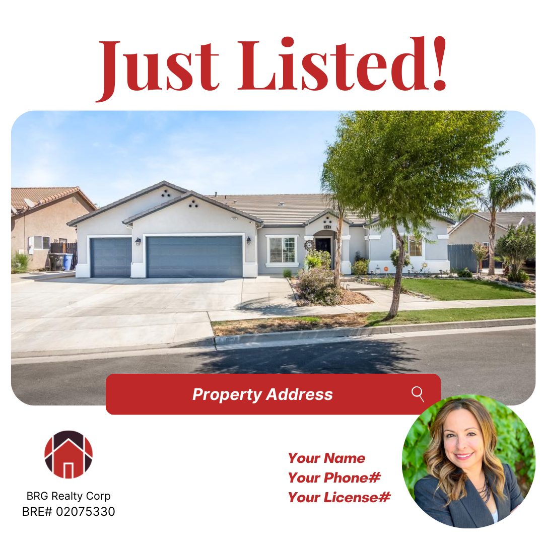 BRG Just Listed social media post template