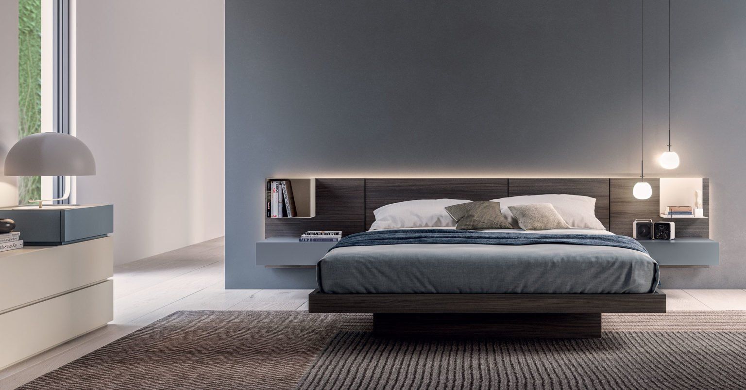 camera matrimoniale con letto sospeso