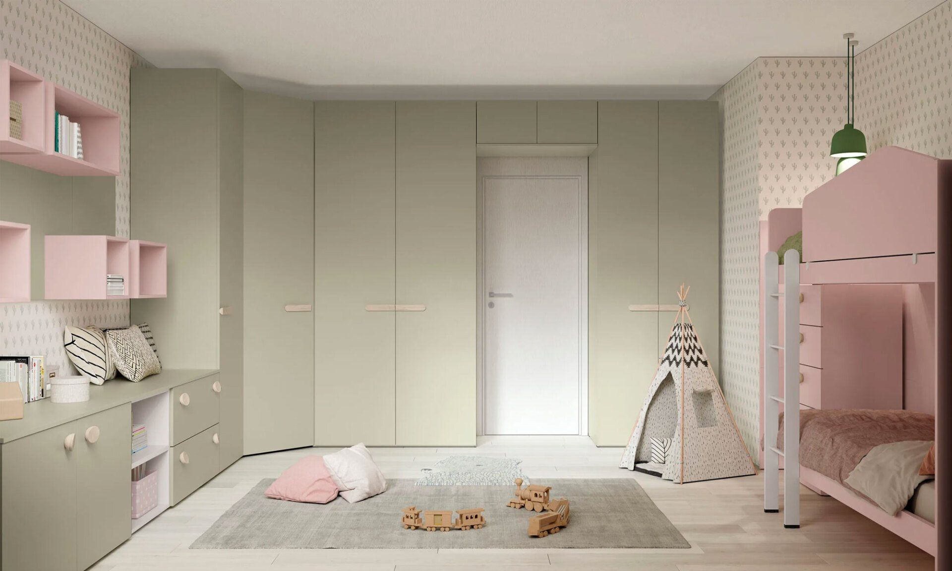 cameretta ad angolo per ragazzi