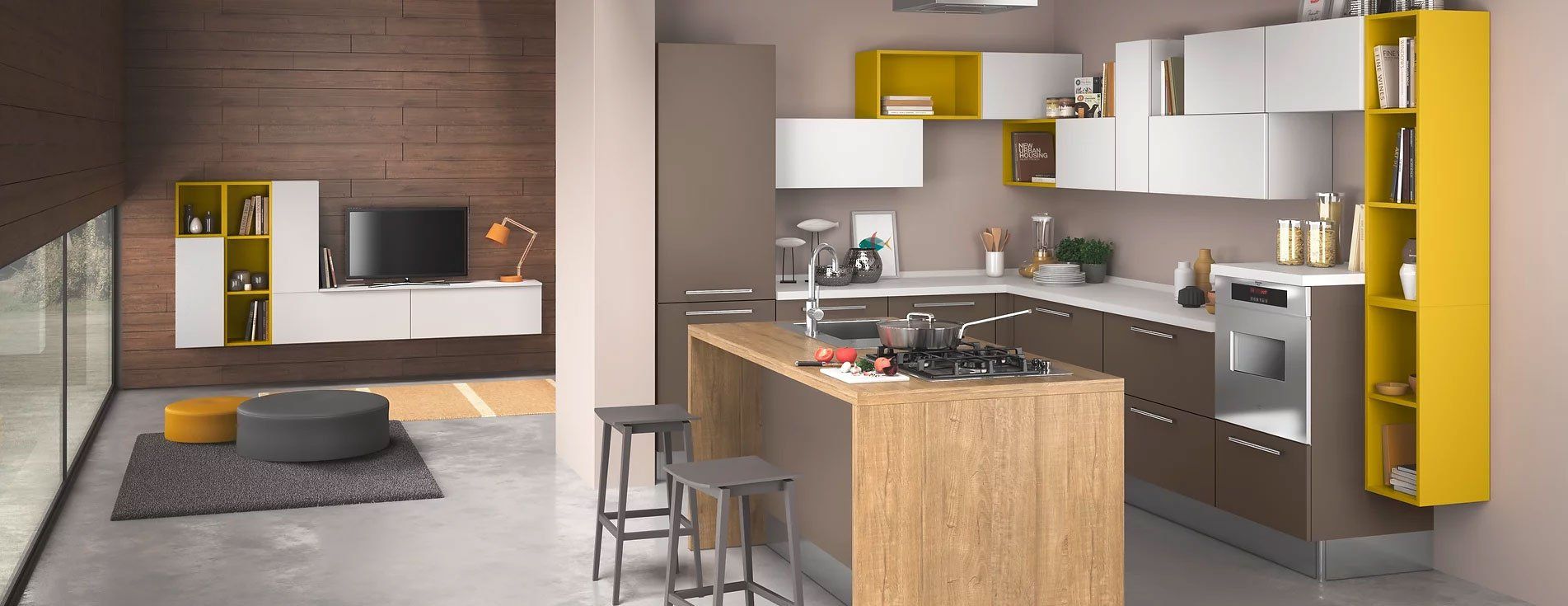 cucina componibile in stile minimal