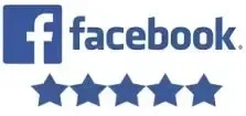 A facebook logo with four stars on it.