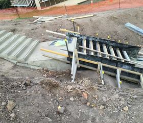 Concrete construction on Stairs