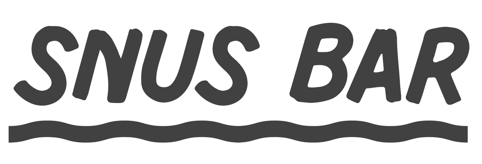 Logo für die Snus Bar, ein Lokal zum Trinken und Essen. Ovales Design mit Text, Geweih und Website-Adresse.