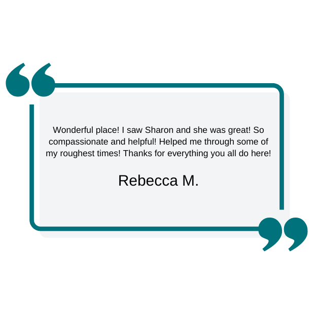 A quote from rebecca m. about a wonderful place i saw sharon and she was great !