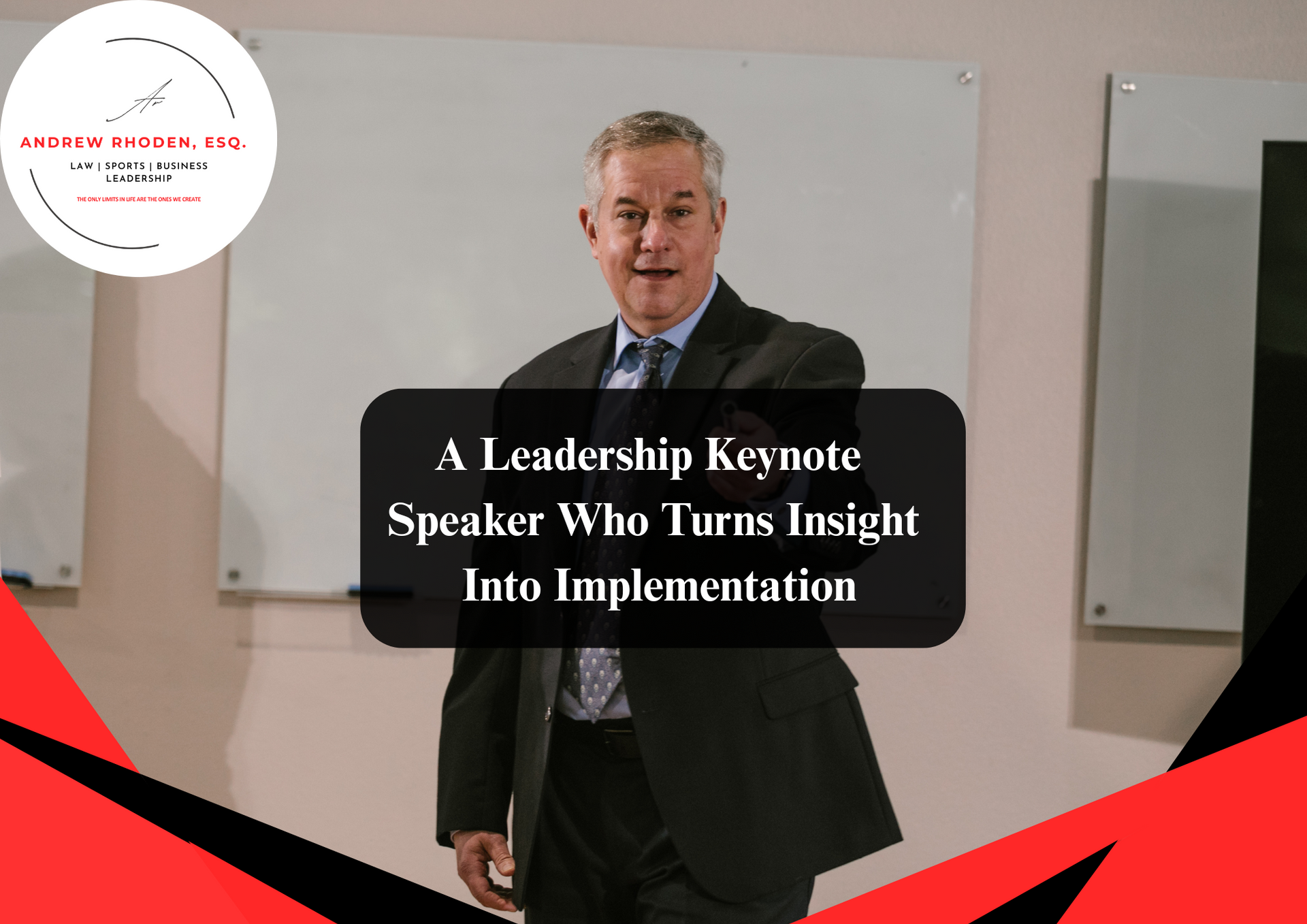 Leadership keynote speaker presenting on stage.
