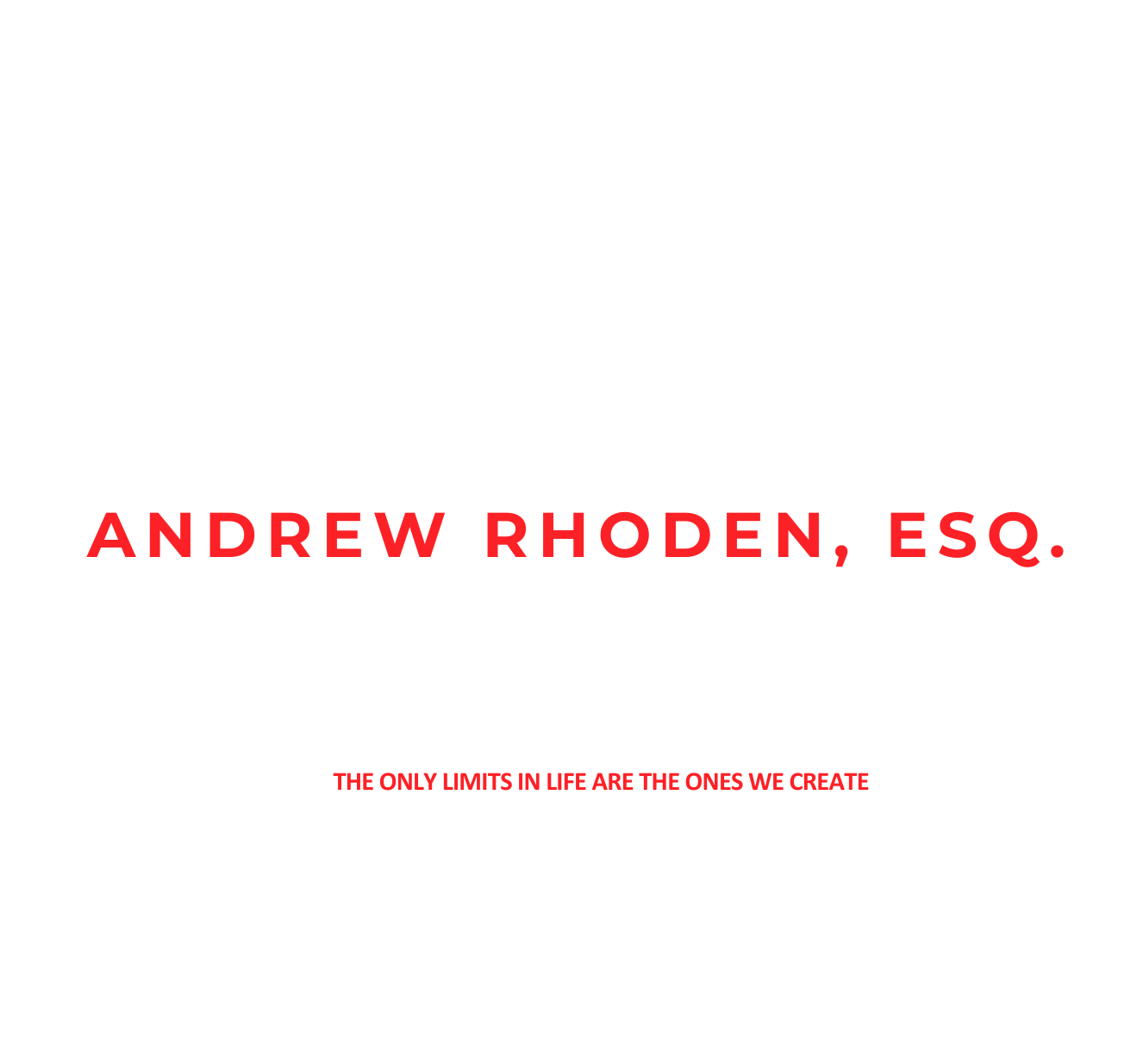 The name andrew rhoden is on a white background.