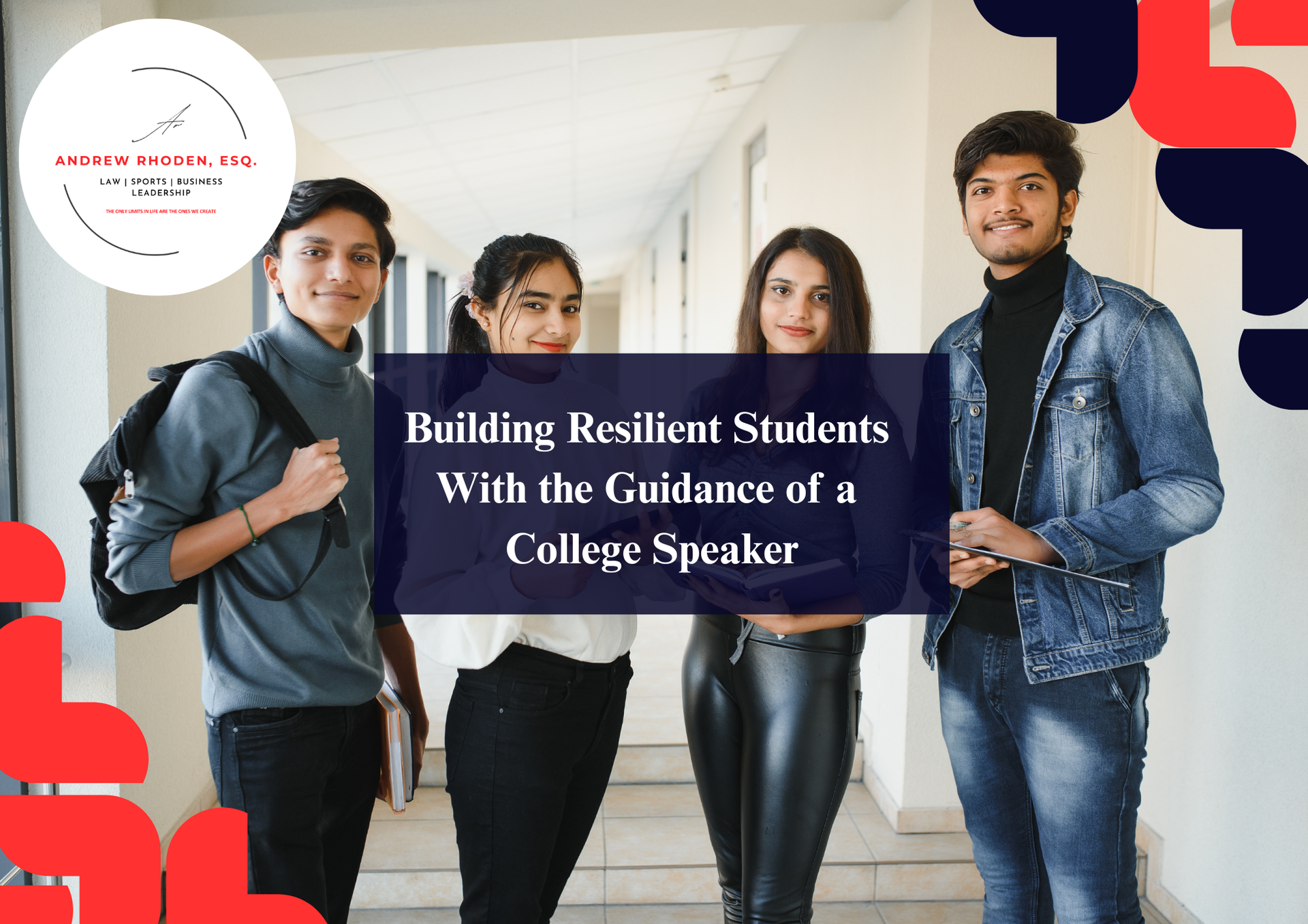 Motivational college speaker inspiring students on campus.