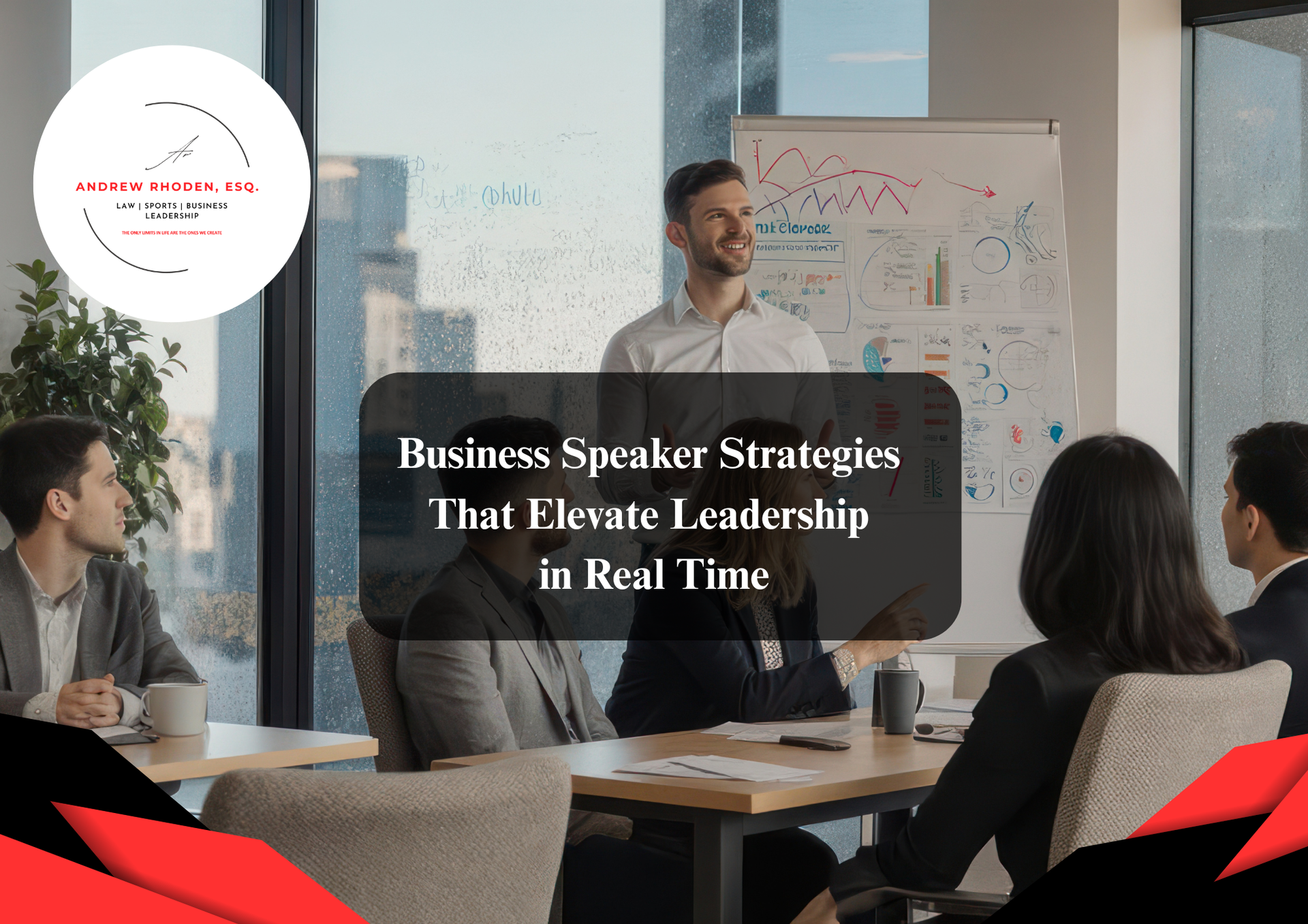 Business speaker delivering an inspiring keynote presentation.