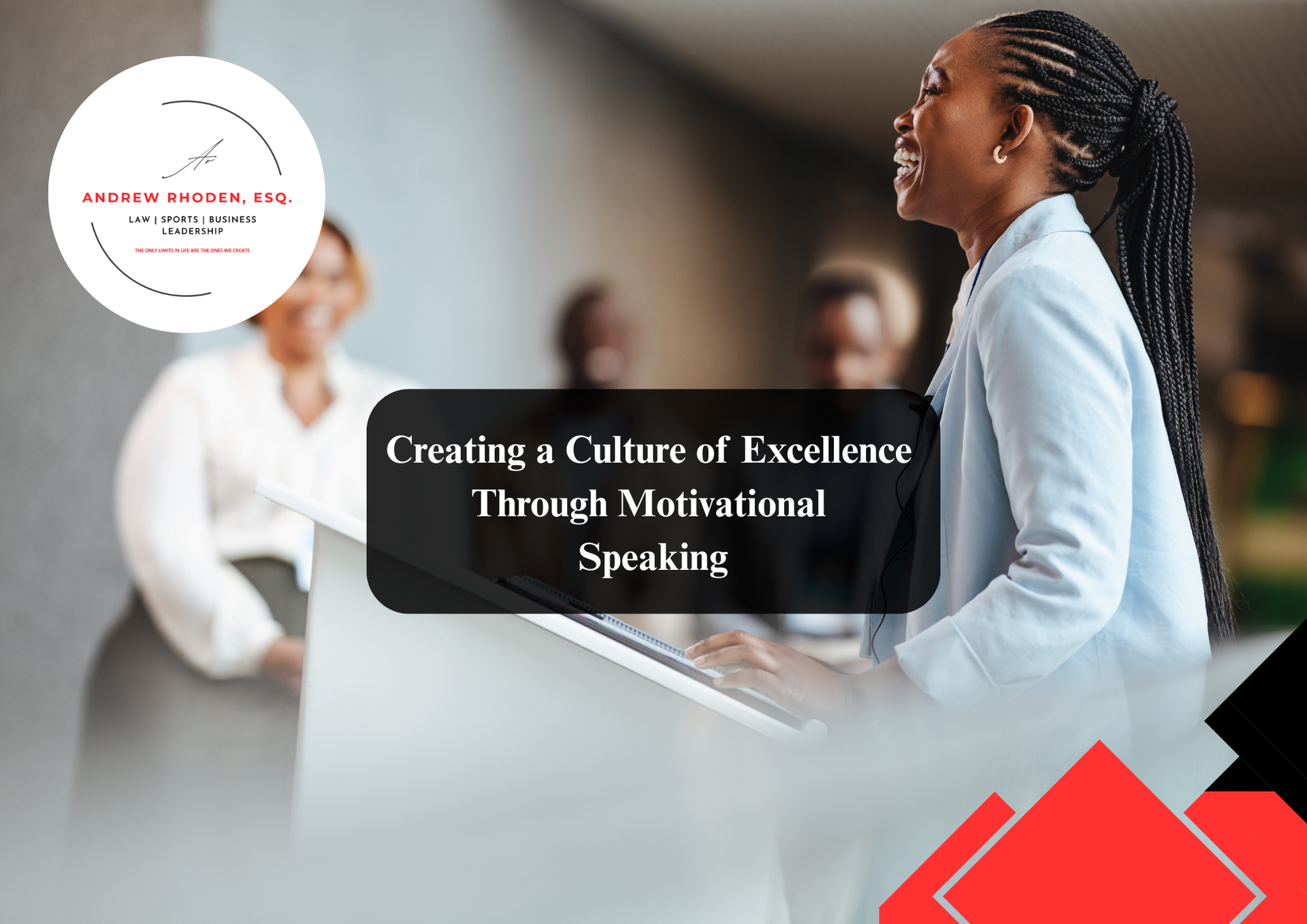 Motivational speaker inspiring an audience during a keynote presentation.