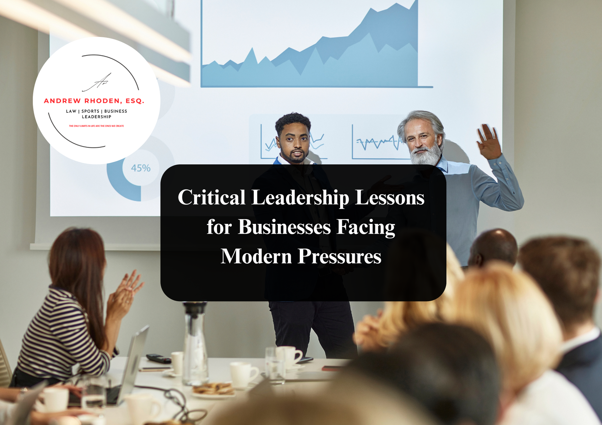Business speaker delivering a professional presentation to an audience