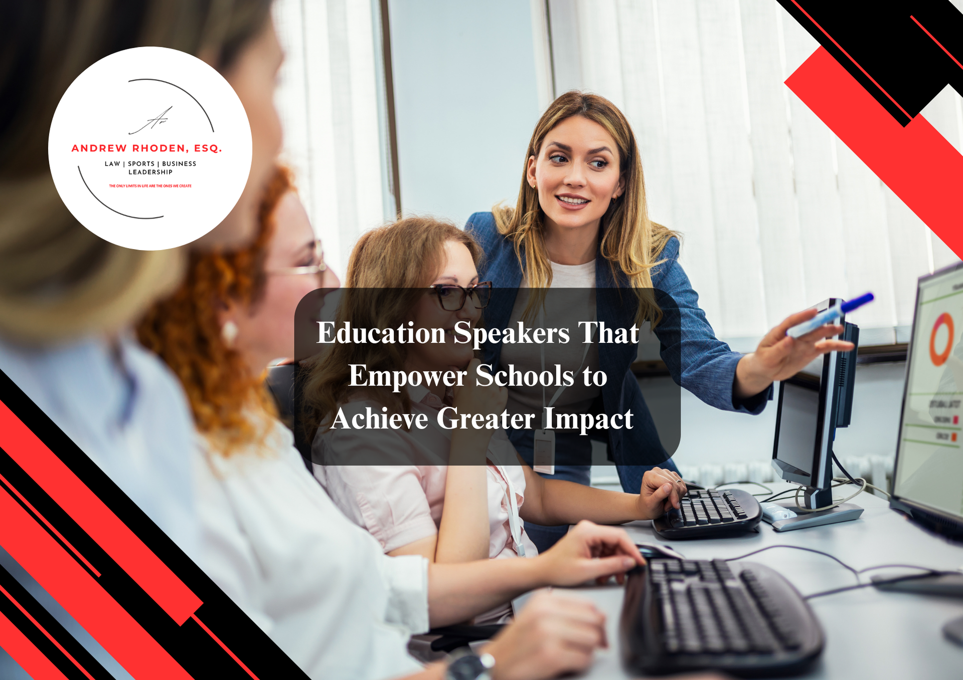 Educational speaker presenting to students.