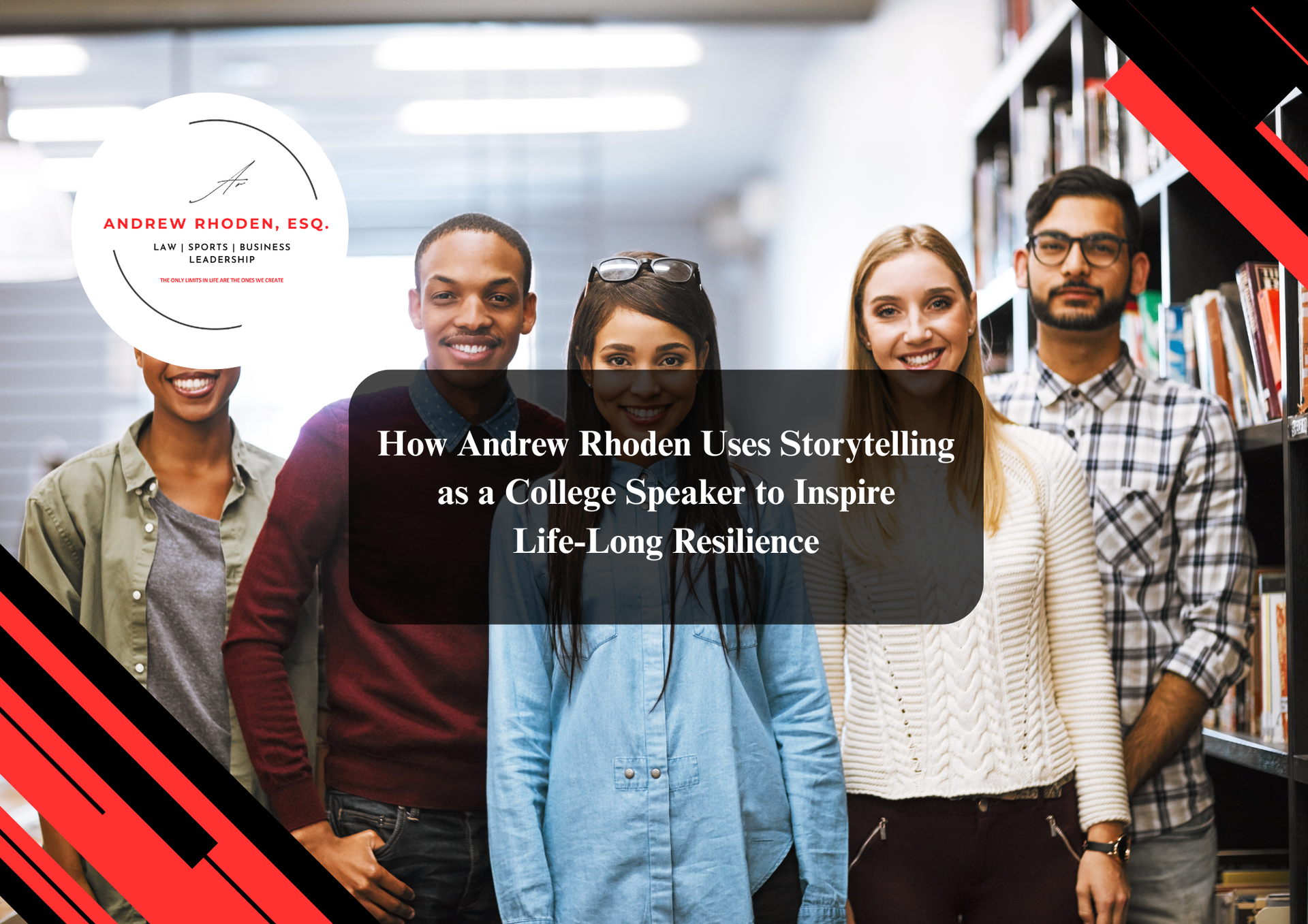 College speaker presenting to university students on stage.