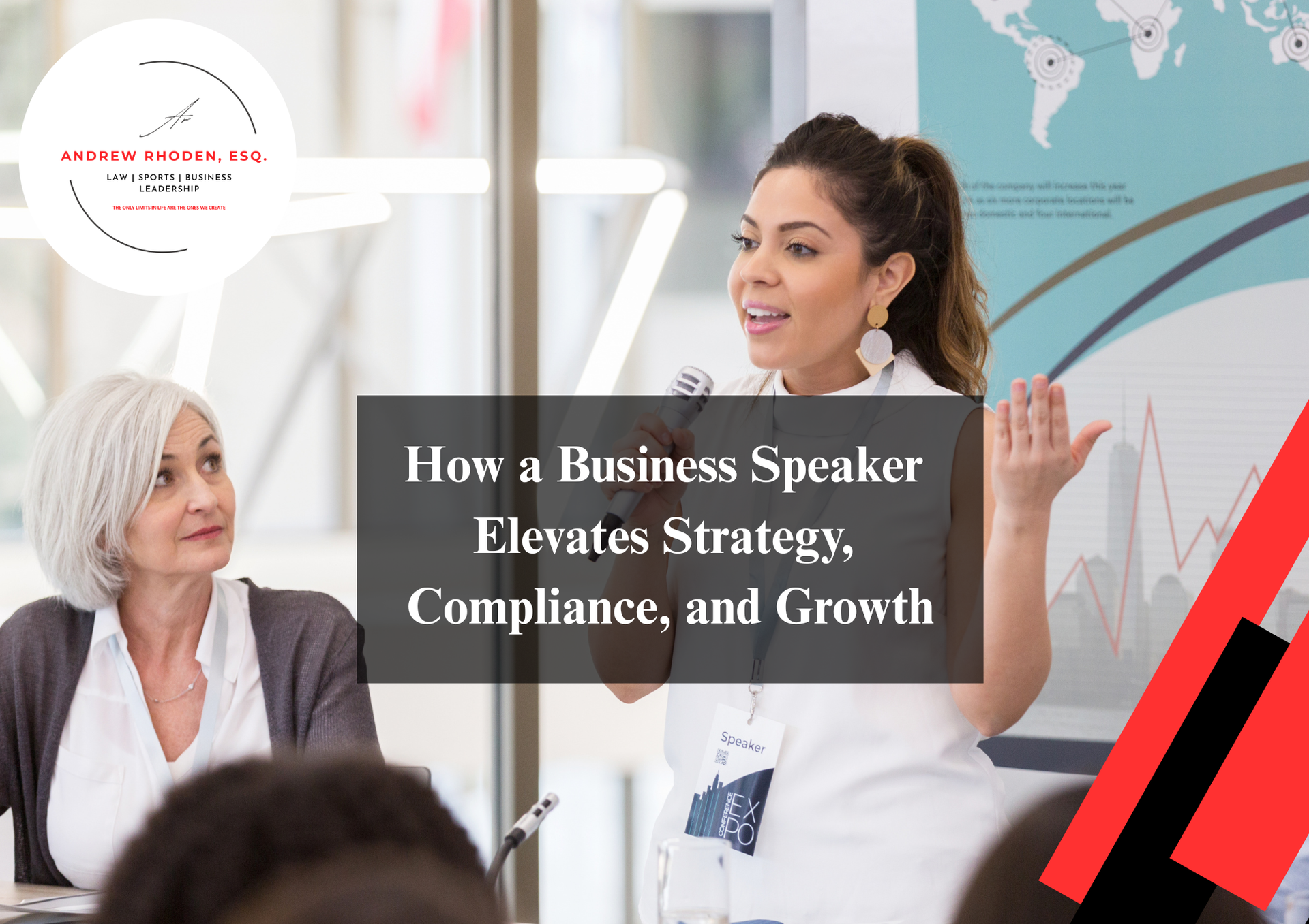 Motivational business speaker inspiring audiences at events.