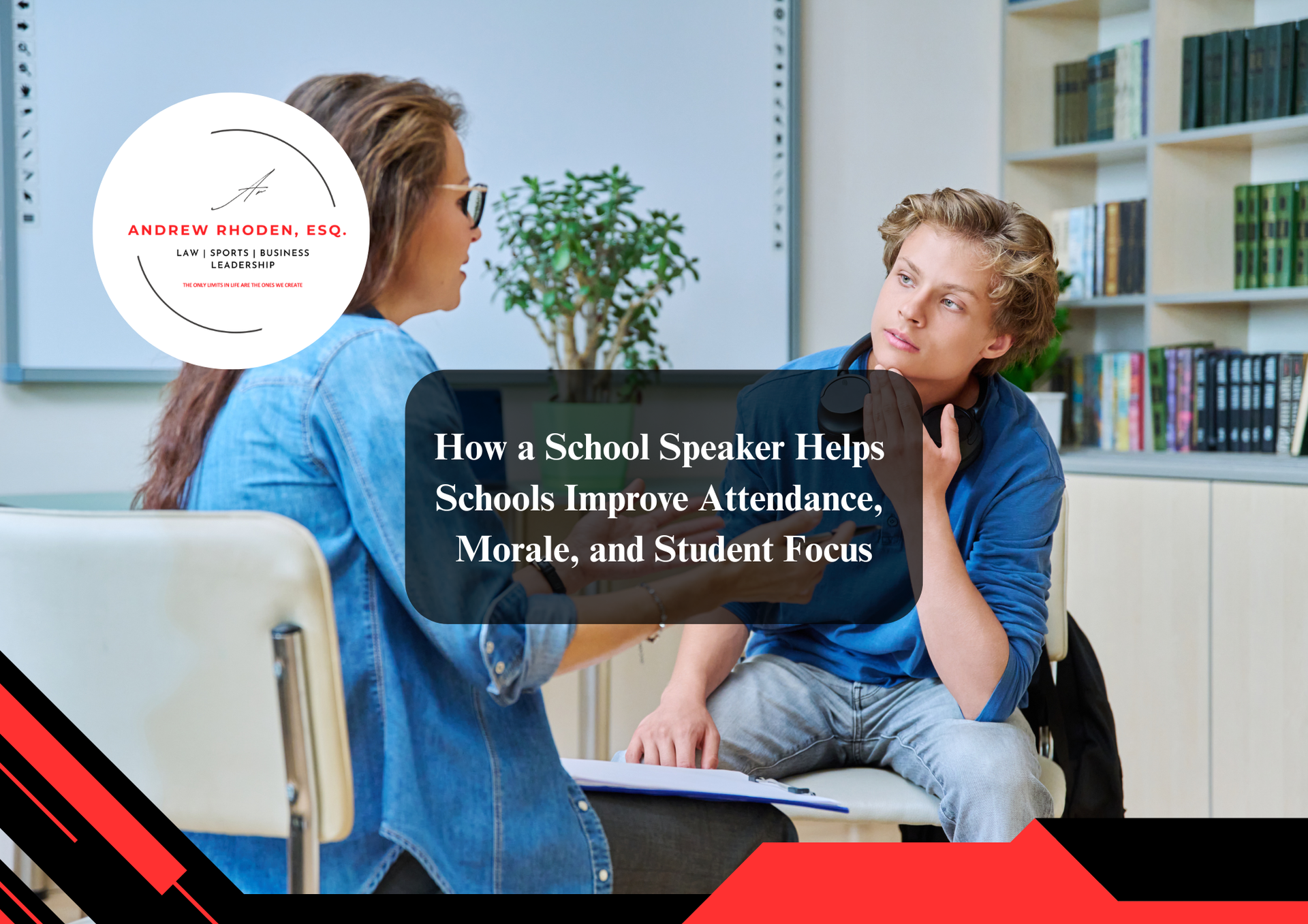 Guest speakers presenting to students in a school classroom.