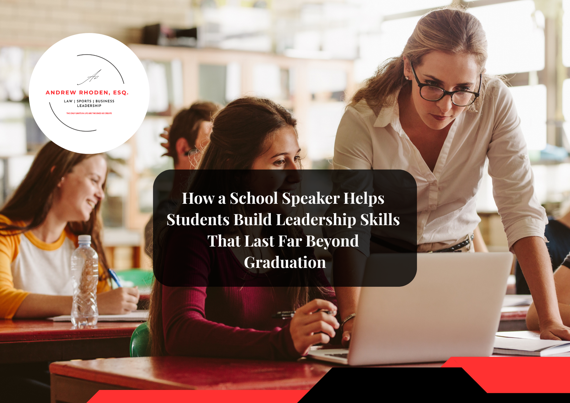 Guest speaker presenting to students at a school event..