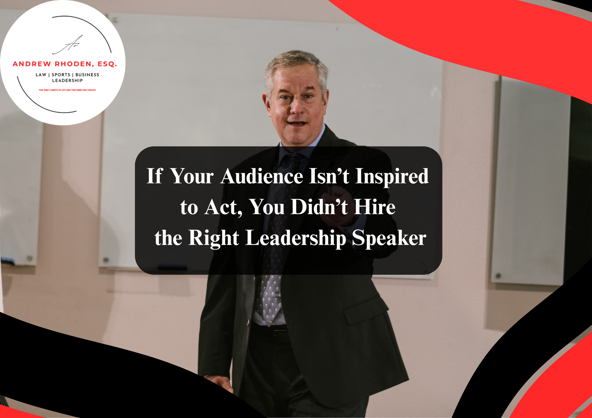 Leadership keynote speaker addressing a professional audience.