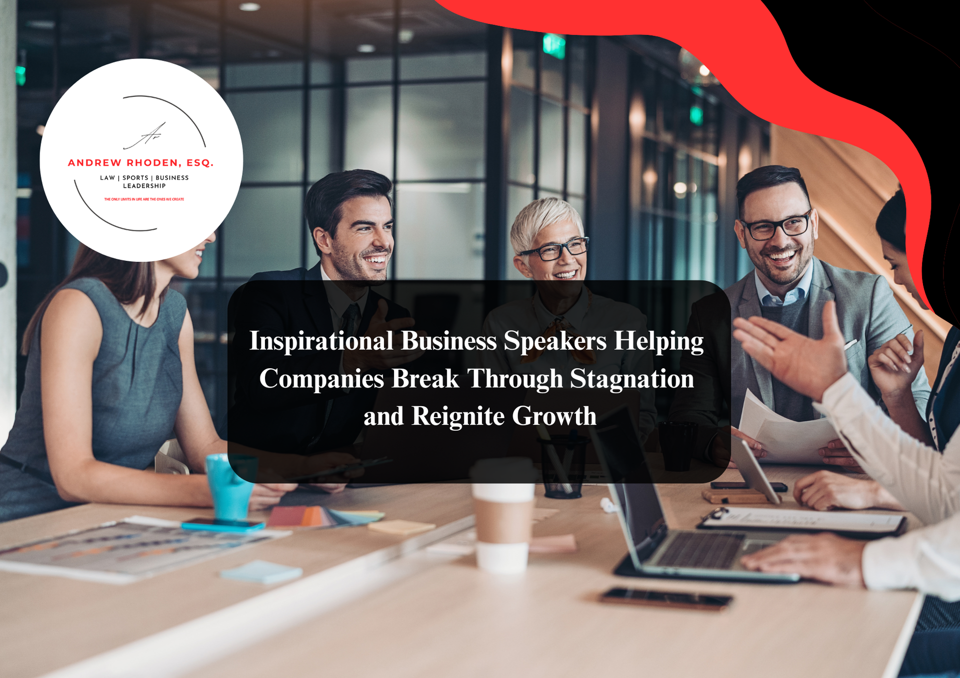 Inspirational speaker delivering a motivational keynote to a business audience.