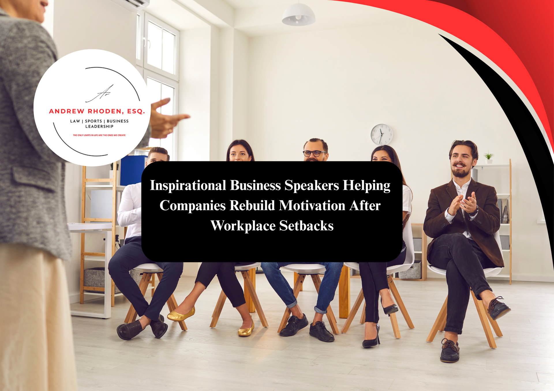 Inspirational speaker addressing a live audience.