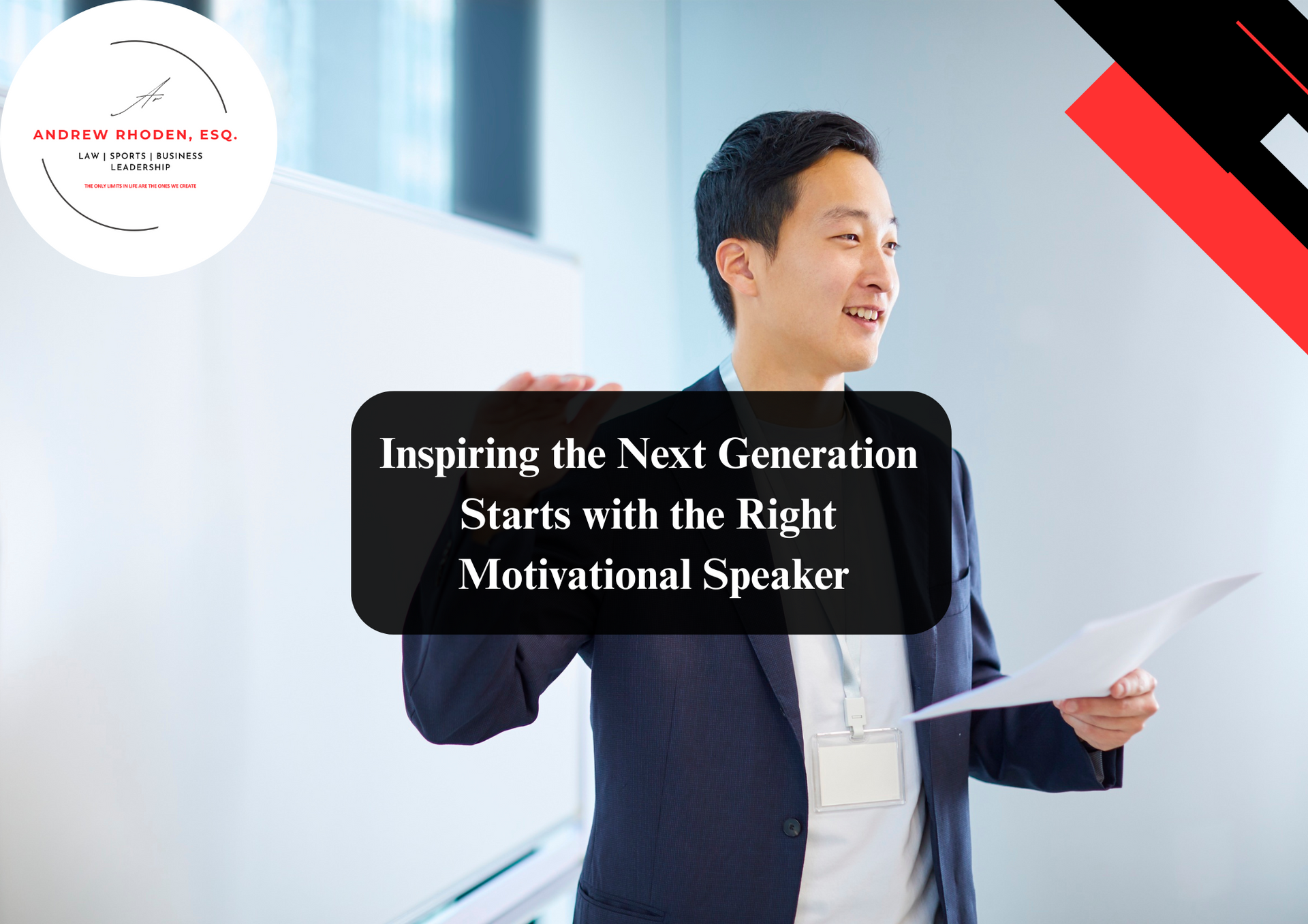 Motivational speaker delivering an inspiring speech.