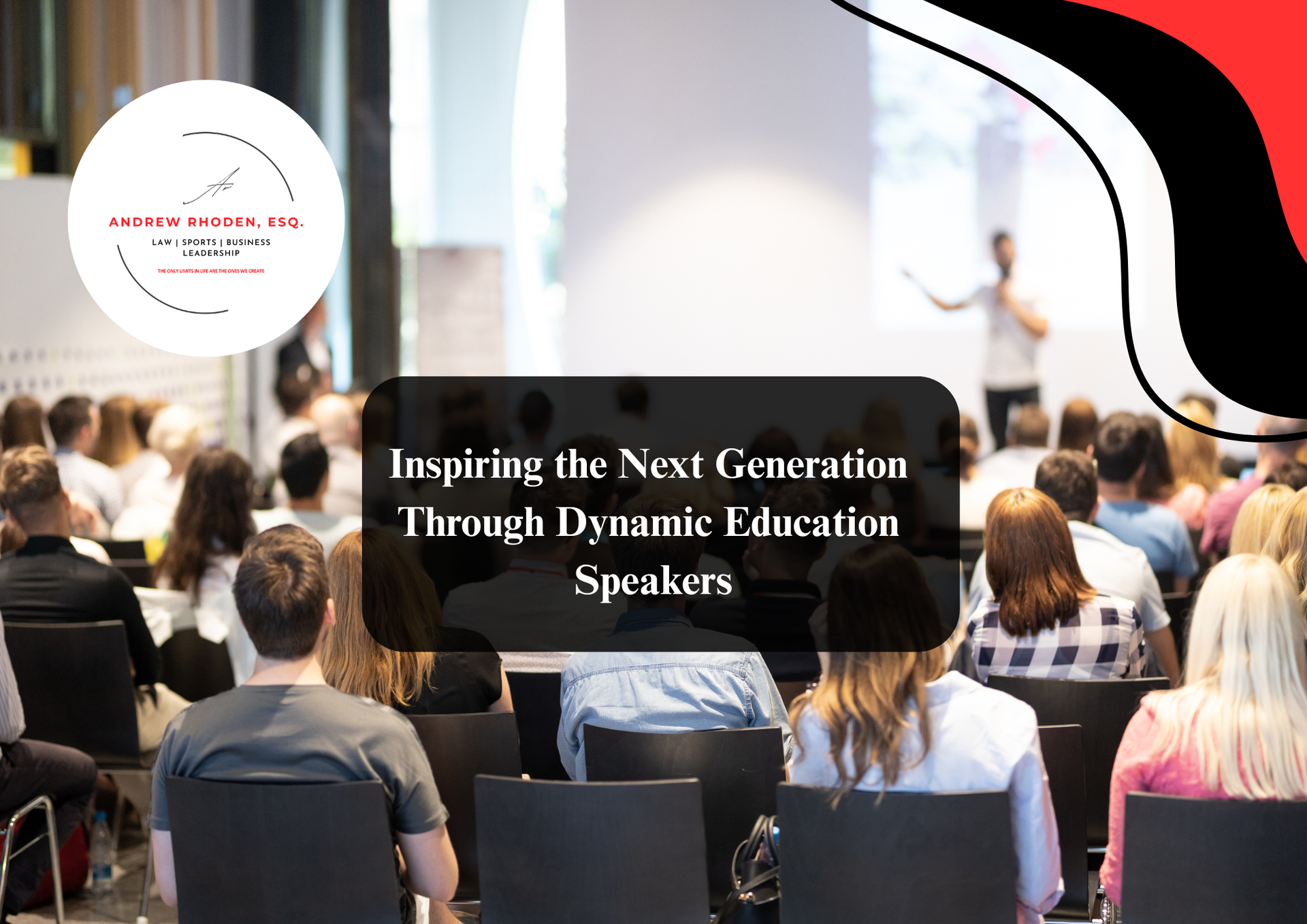 Education speaker presenting at an event.