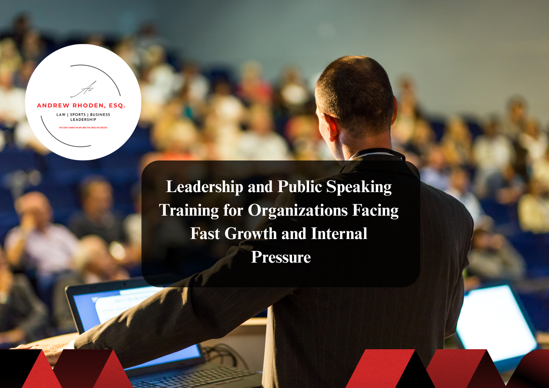 Leadership speaker delivering an inspiring keynote to a business audience.