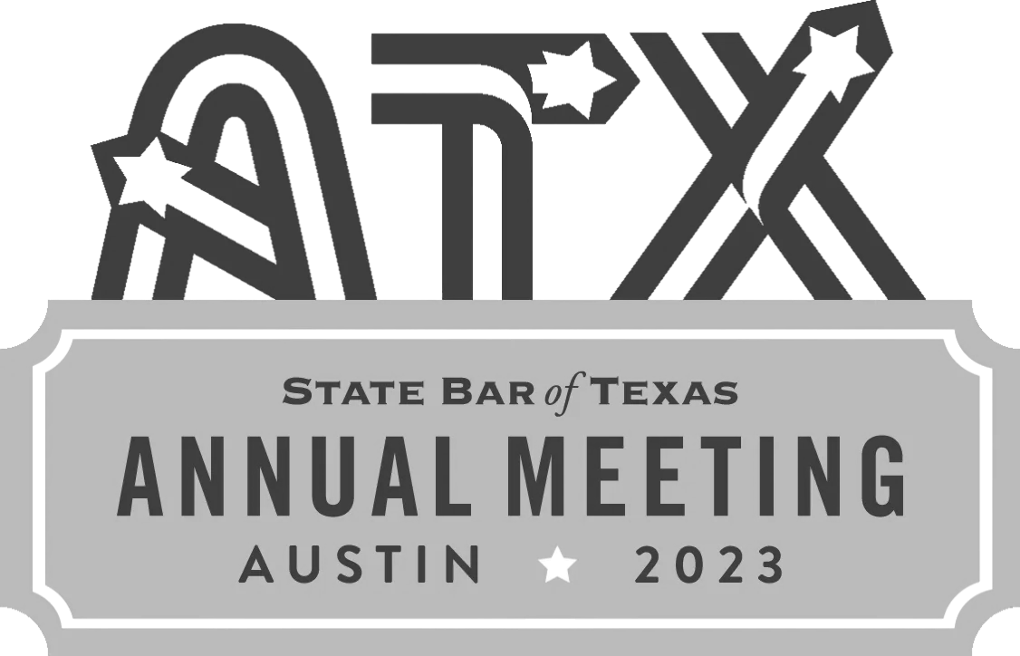 A logo for the state bar of texas annual meeting