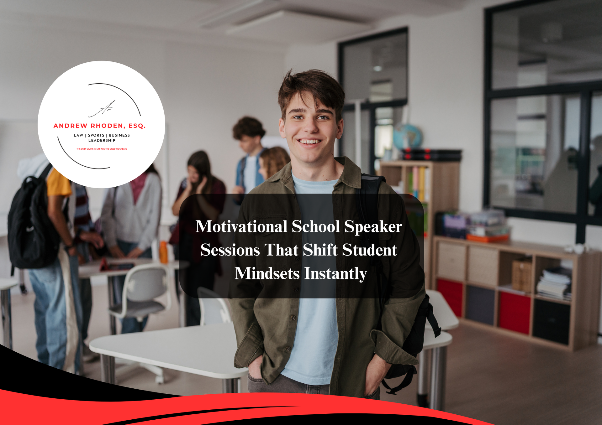 School speaker presenting to students and educators.