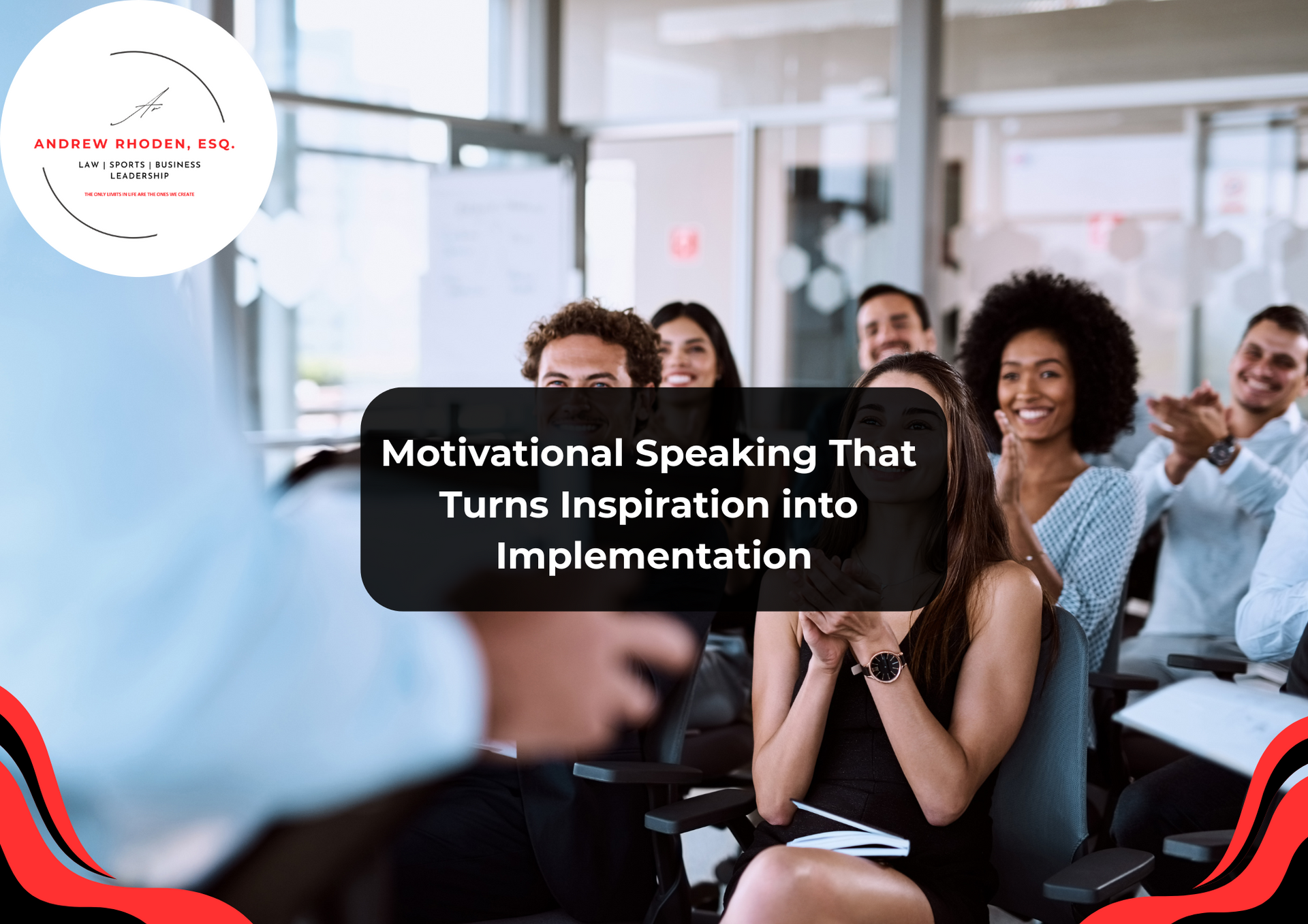 Motivational speaker engaging audience on stage